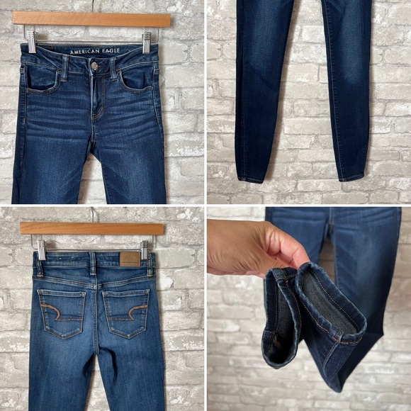 Bundle of Two American Eagle Outfitters Women Sizes 0 Long/Regular Jegging Jeans - Picture 12 of 16